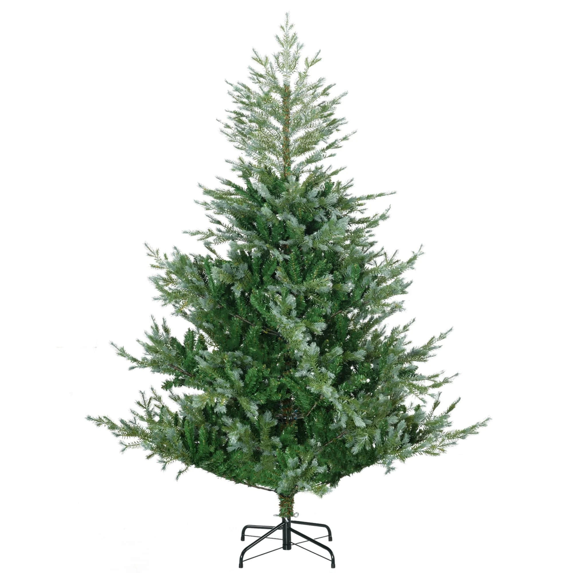 6ft Unlit Artificial Christmas Tree, Holiday Decor with 795 Tips, Auto Open, Flame Retardant & Stable Steel Base