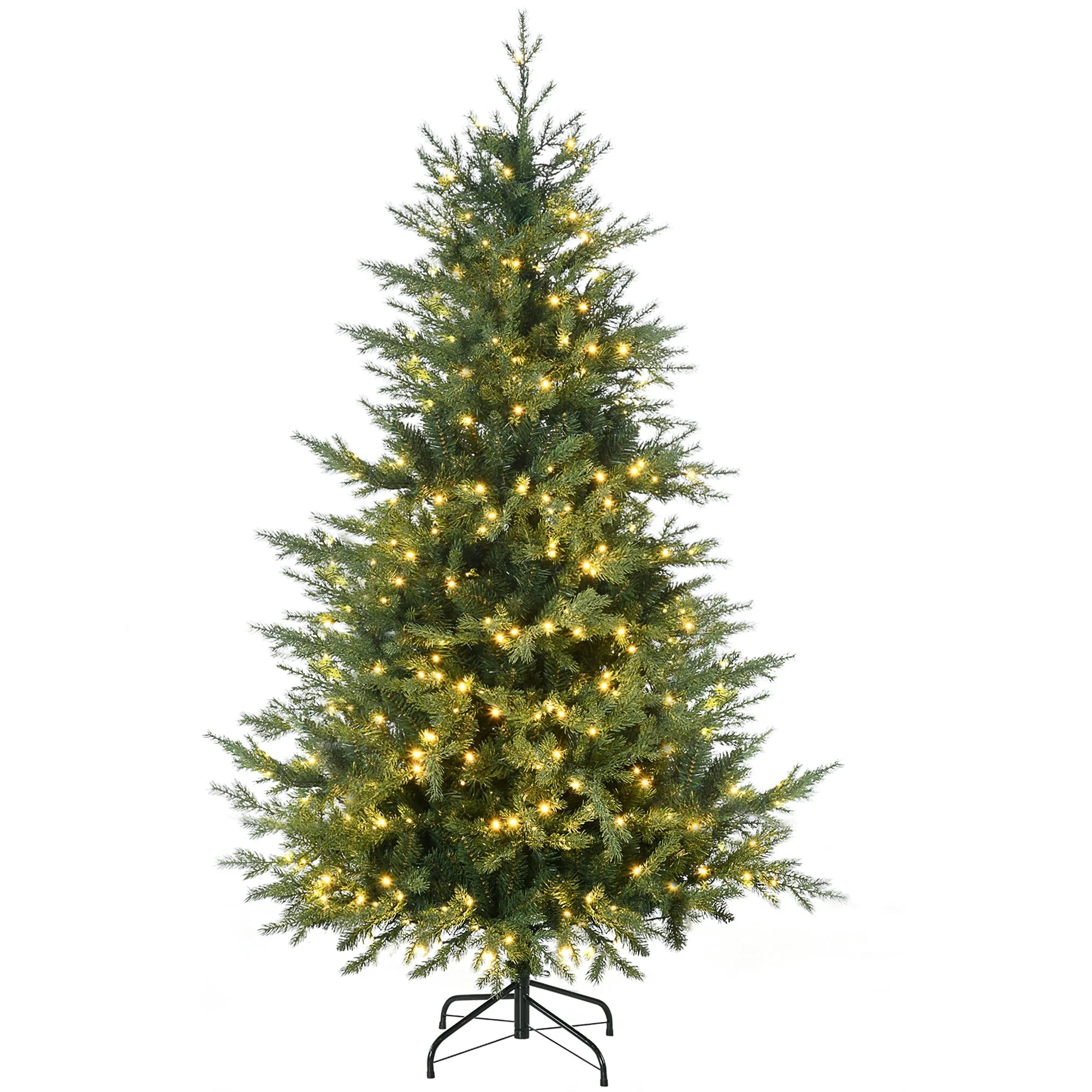 6' Tall Realistic Artificial Christmas Tree with 400 Energy-Efficient LED Lights, 8 Light Modes & Auto Open Design