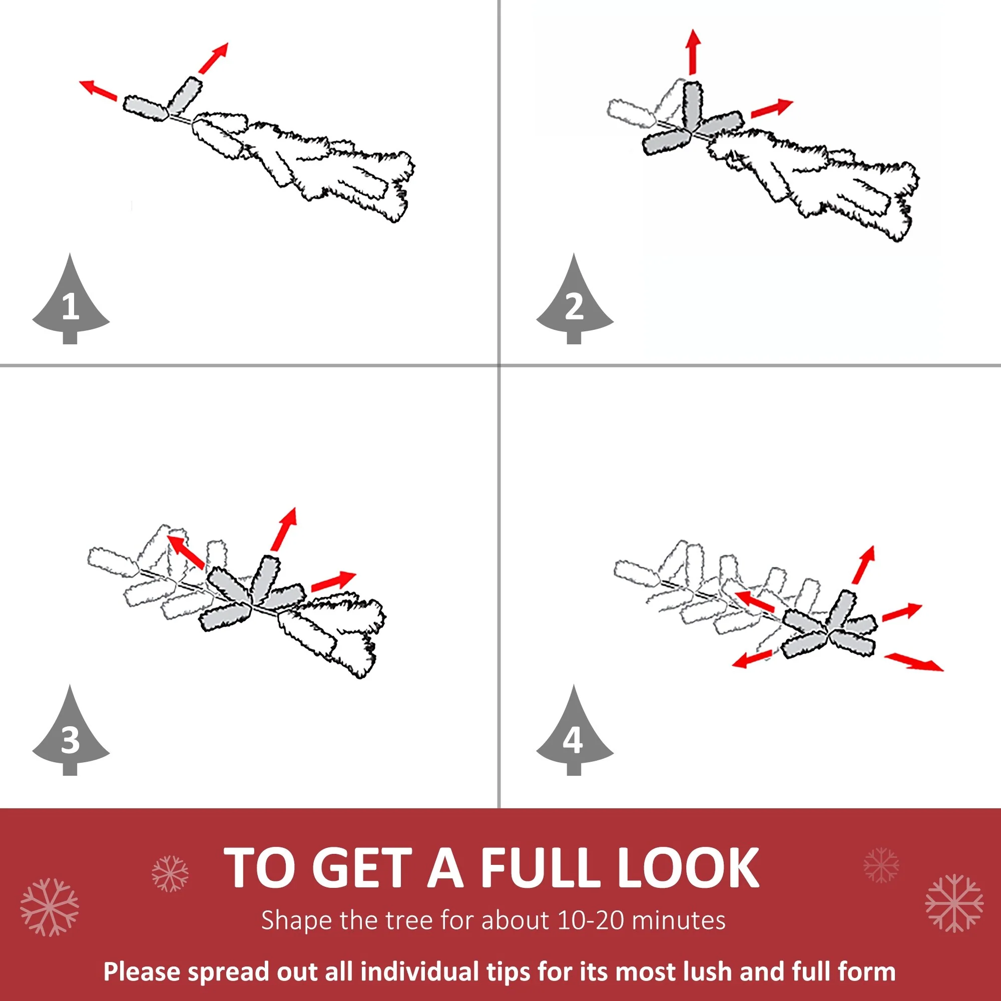 5ft/7ft Artificial Pencil Christmas Tree, Space-Saving Slim Design with 294/499 Tips and Easy Assembly Base