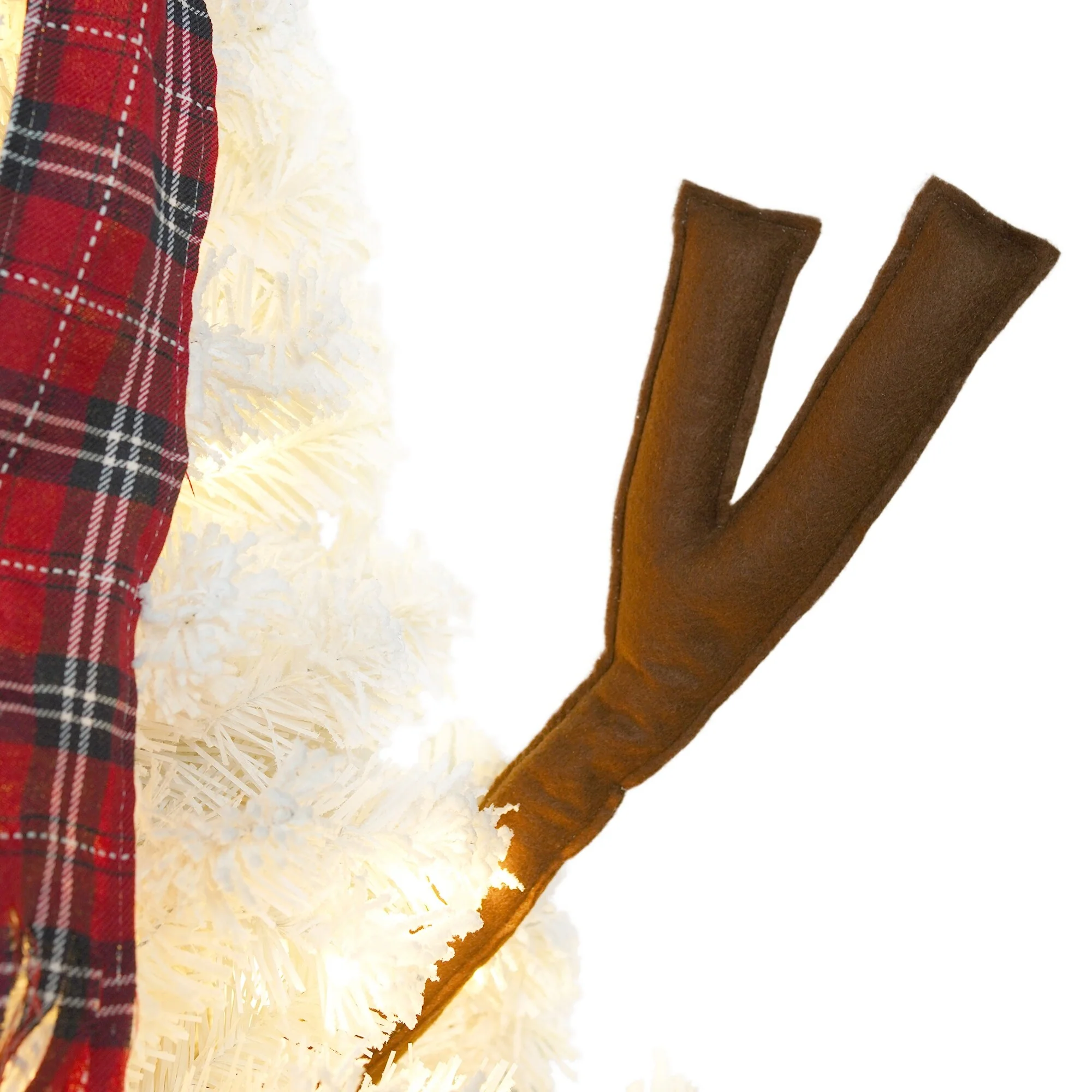 Pre-lit Snowman Christmas Tree, 4ft Artificial Holiday Tree with 100 Warm White LED Lights and 380 Branch Tips for Home