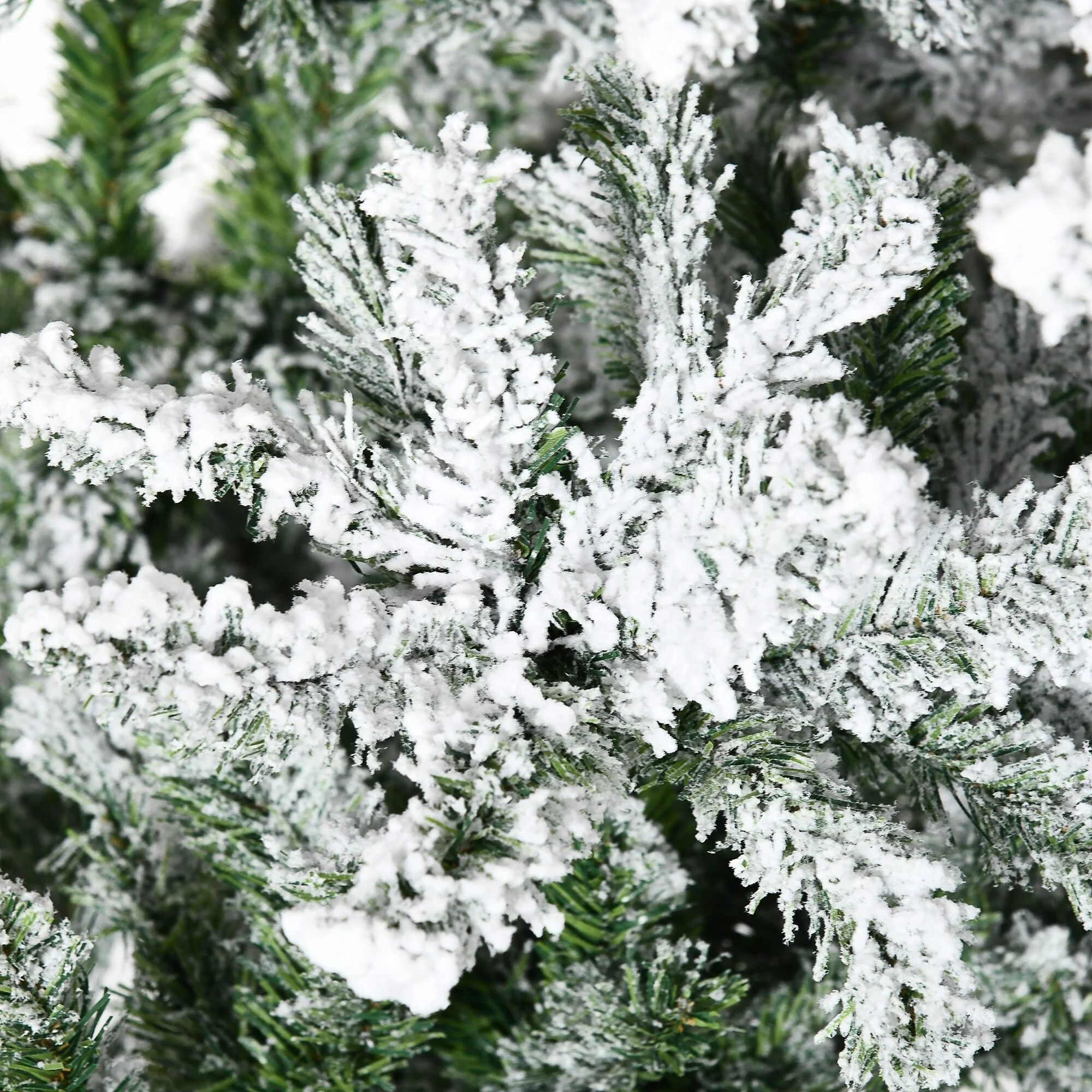 Snow Flocked 7.5ft/9ft Unlit Artificial Pine Christmas Tree with Lifelike Branches, Perfect for Holiday Ambiance