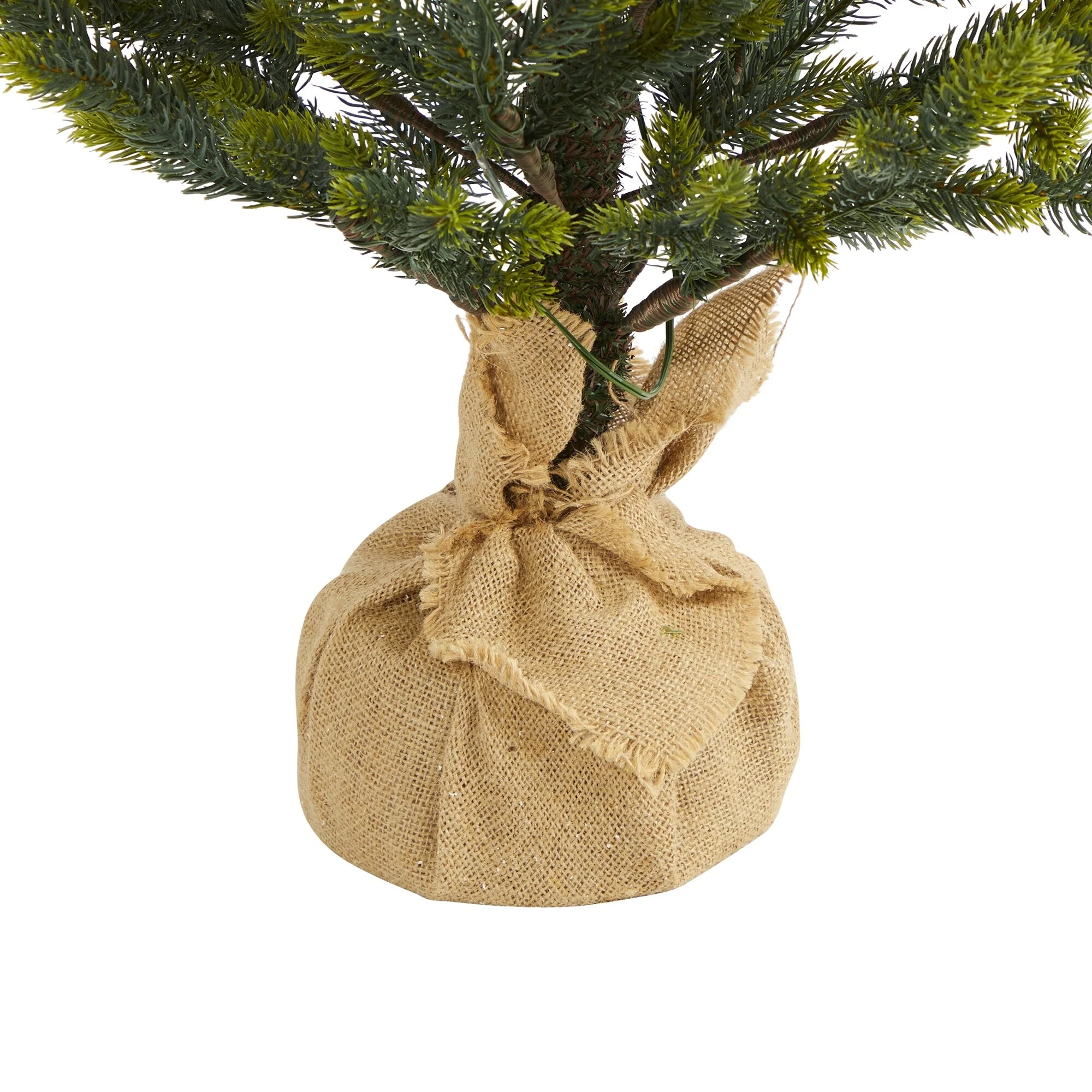 5’ Pre-Lit Potted Fraser Fir Artificial Christmas Tree, Clear Lights - 5 Foot