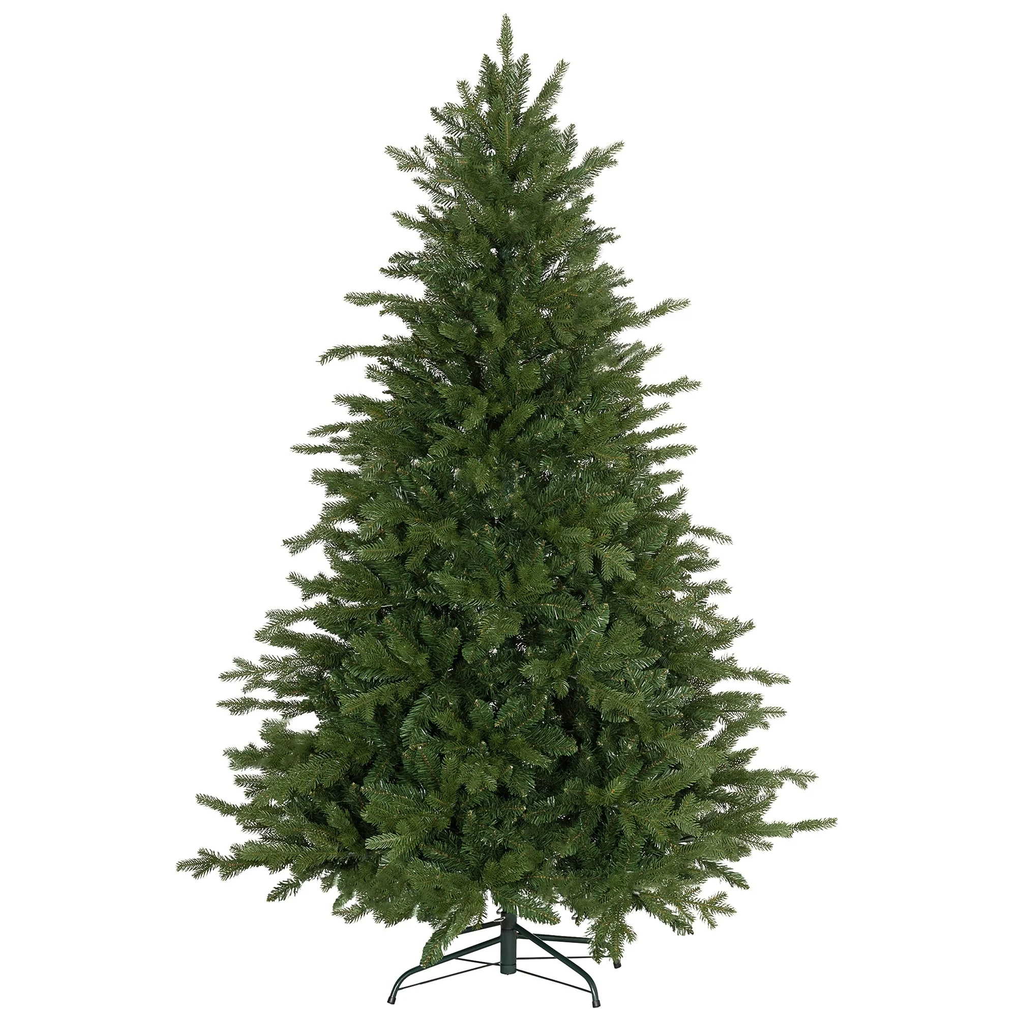 6ft Full-Shape Artificial Christmas Tree, Hinged Design with 1821 Tips, Foldable Stand for Easy Setup, Indoor Holiday Tree