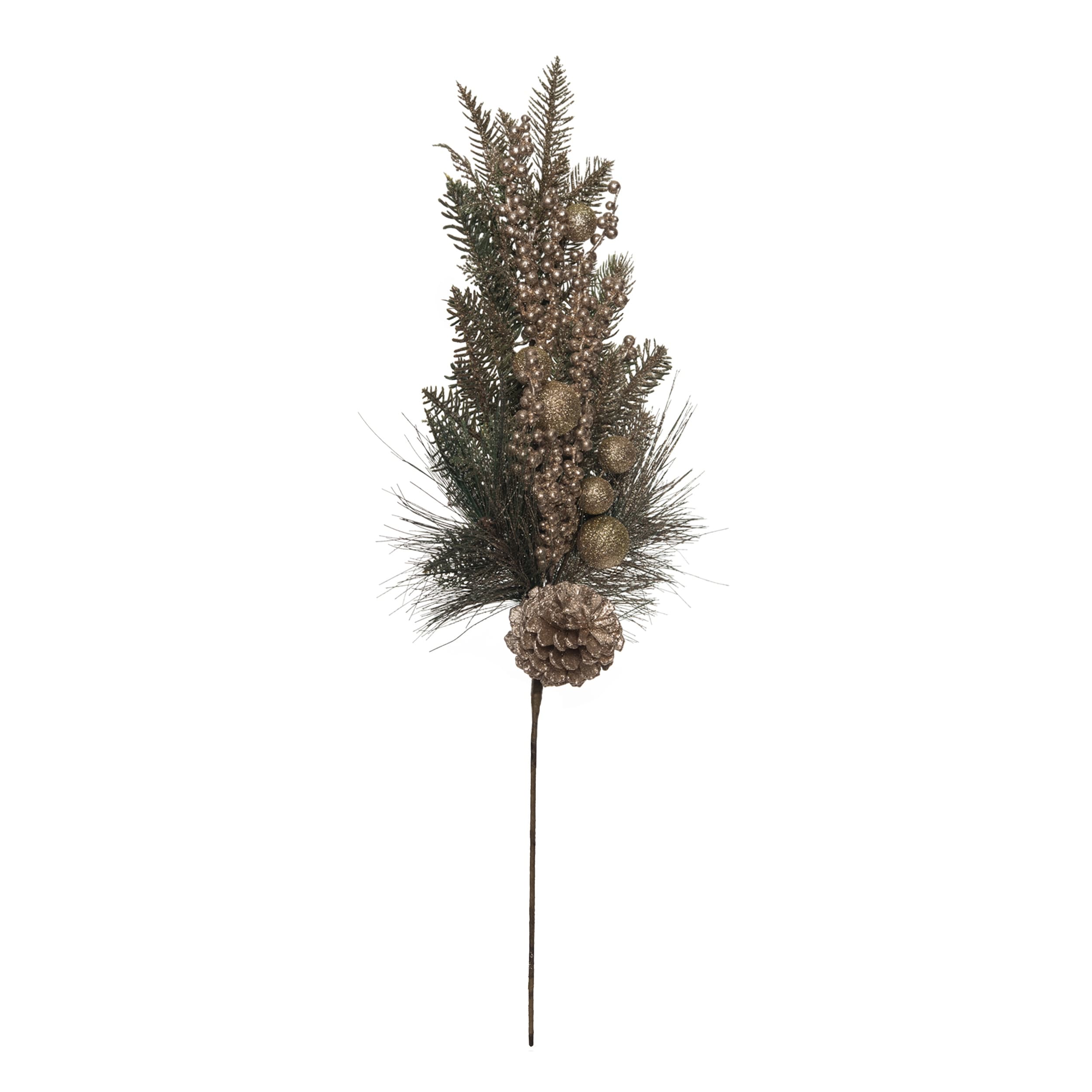 Transpac Artificial 30 in. Multicolor Christmas Pine Spray