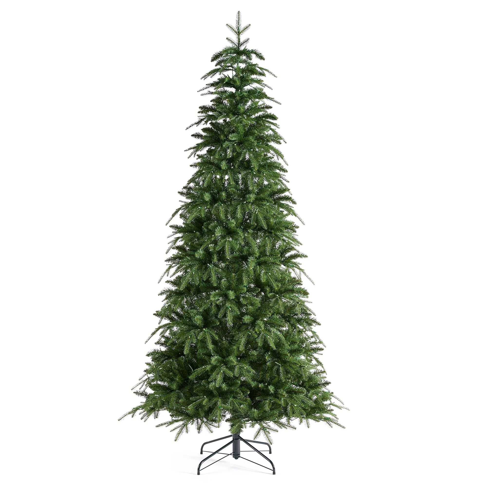 Glitzhome 7.5FT/9FT/11FT/15FT Pre-Lit Green Slim Fir Artificial Christmas Tree with Remote Control
