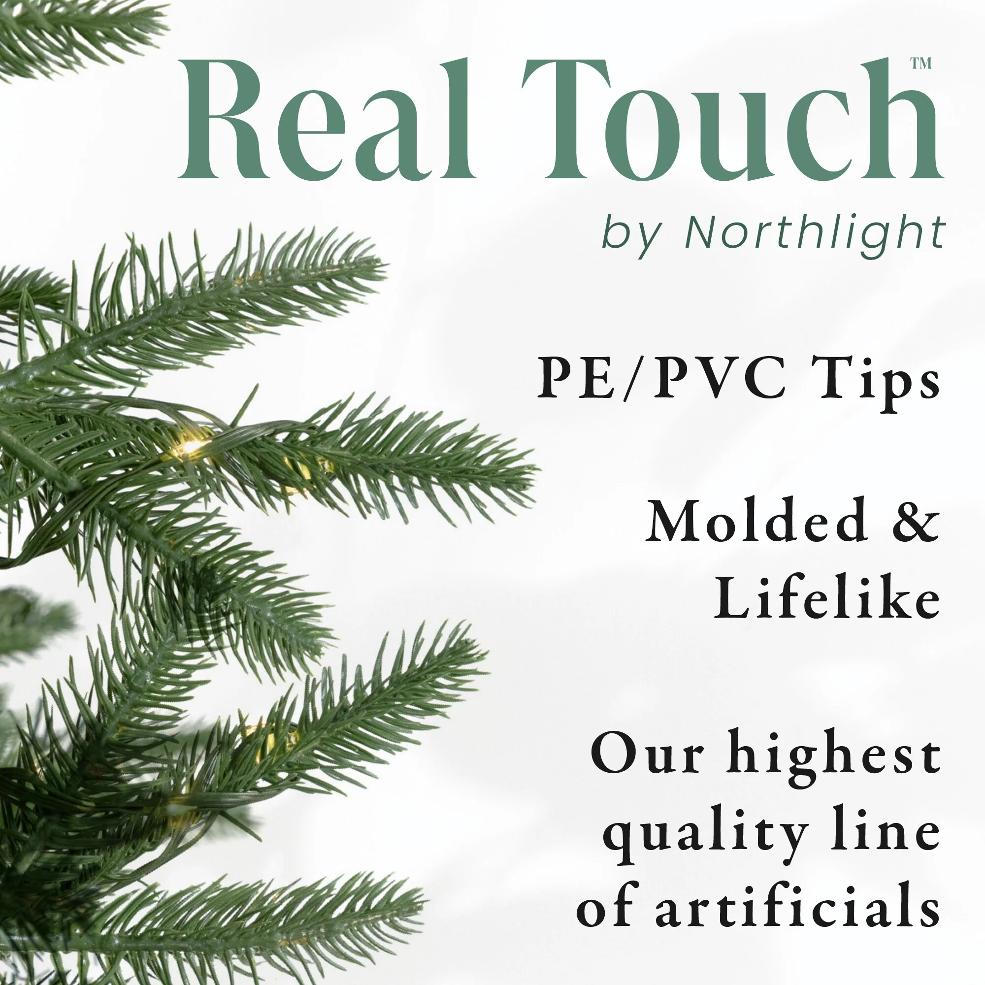 Real Touch™ Pre-Lit B/O Tamarack Pine Artificial Christmas Tree with Burlap - 2' Warm White LED - 2 Foot