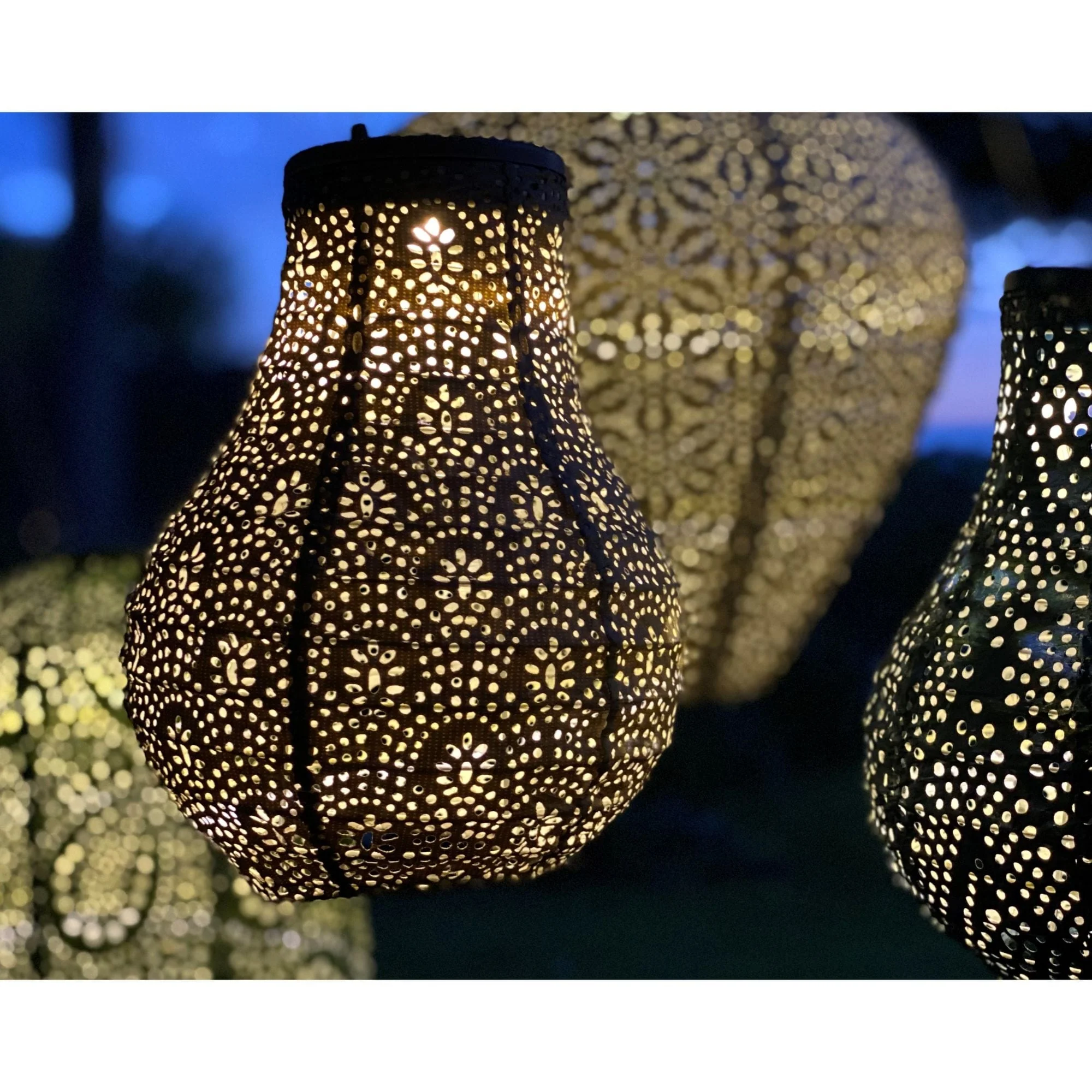 Pre-Lit Battery-Operated Bulb Fan Lantern - 14