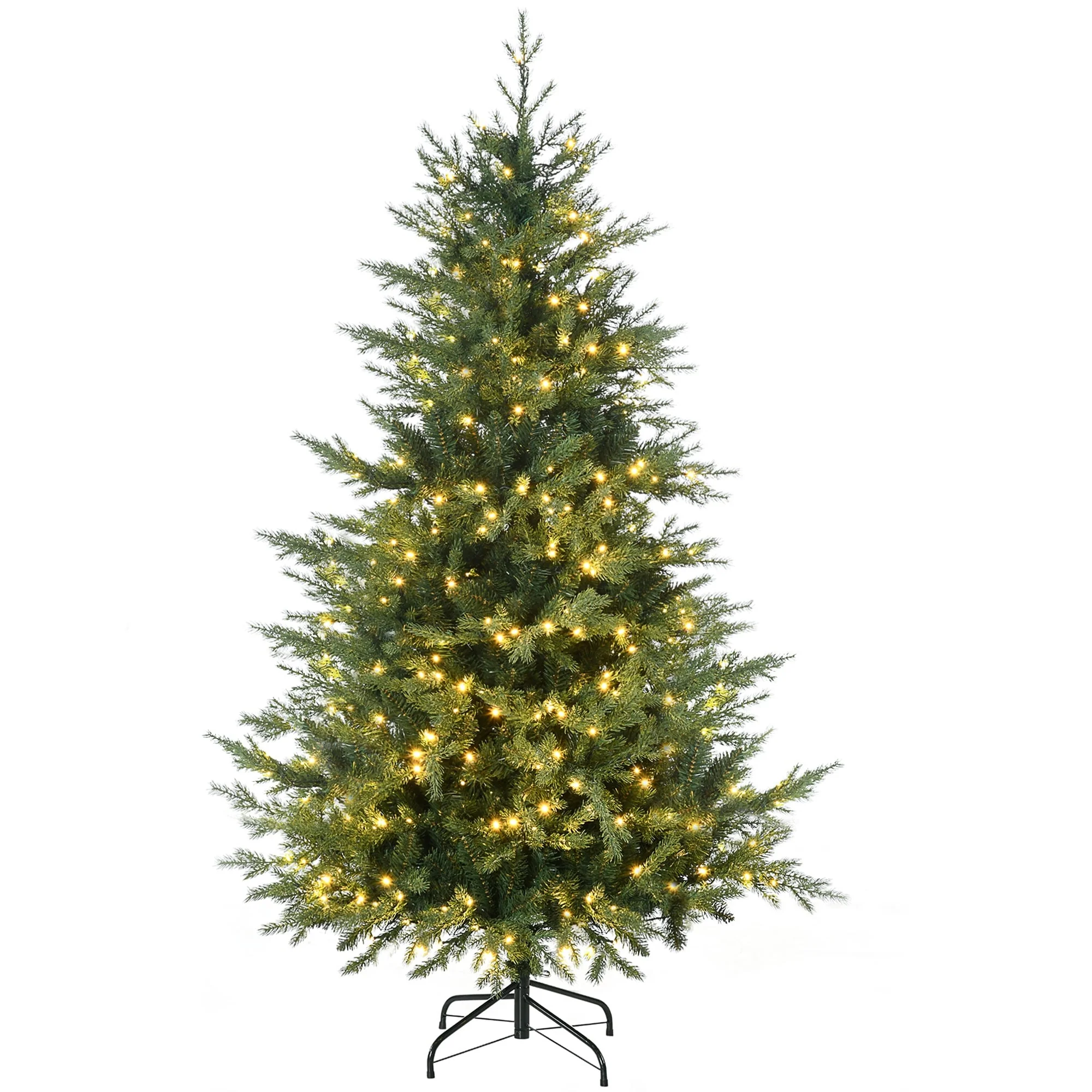 Realistic 6ft Christmas Tree with LED Lights and 8 Lighting Modes