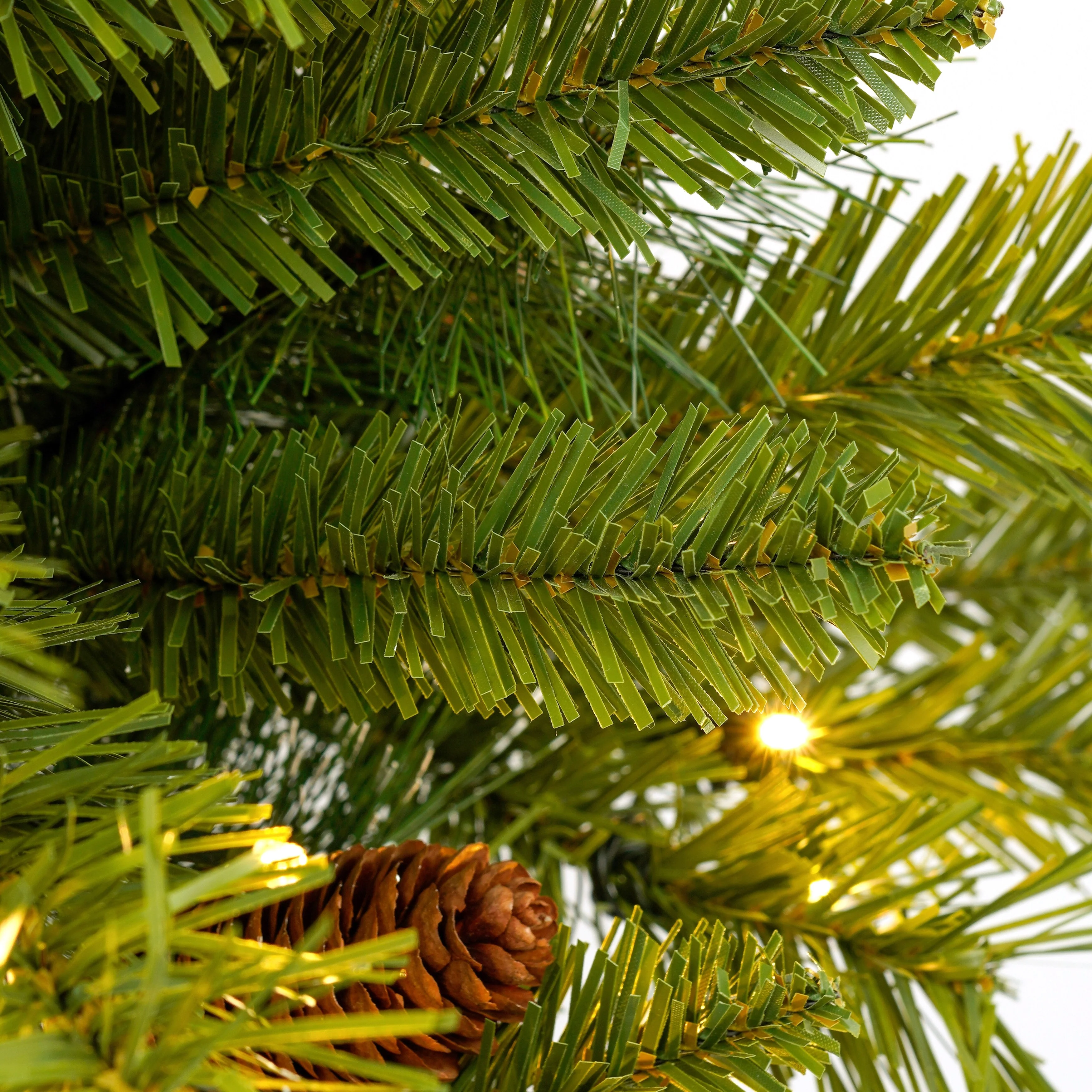 4ft Pre-lit Xmas Tree Set with Wreath, Garland, and Entrance Trees