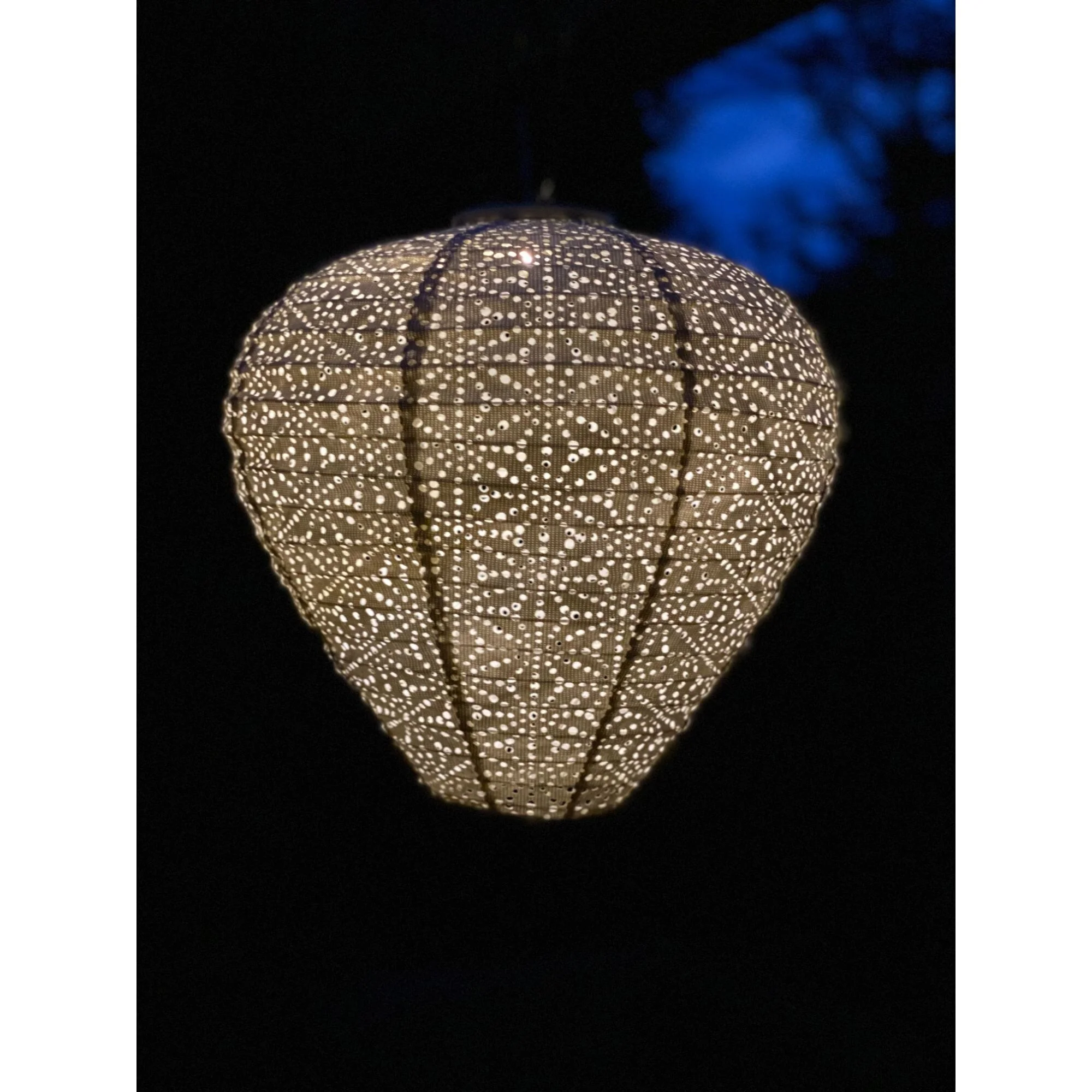 Pre-Lit Battery-Operated Balloon Sashiko Lantern - 17.75