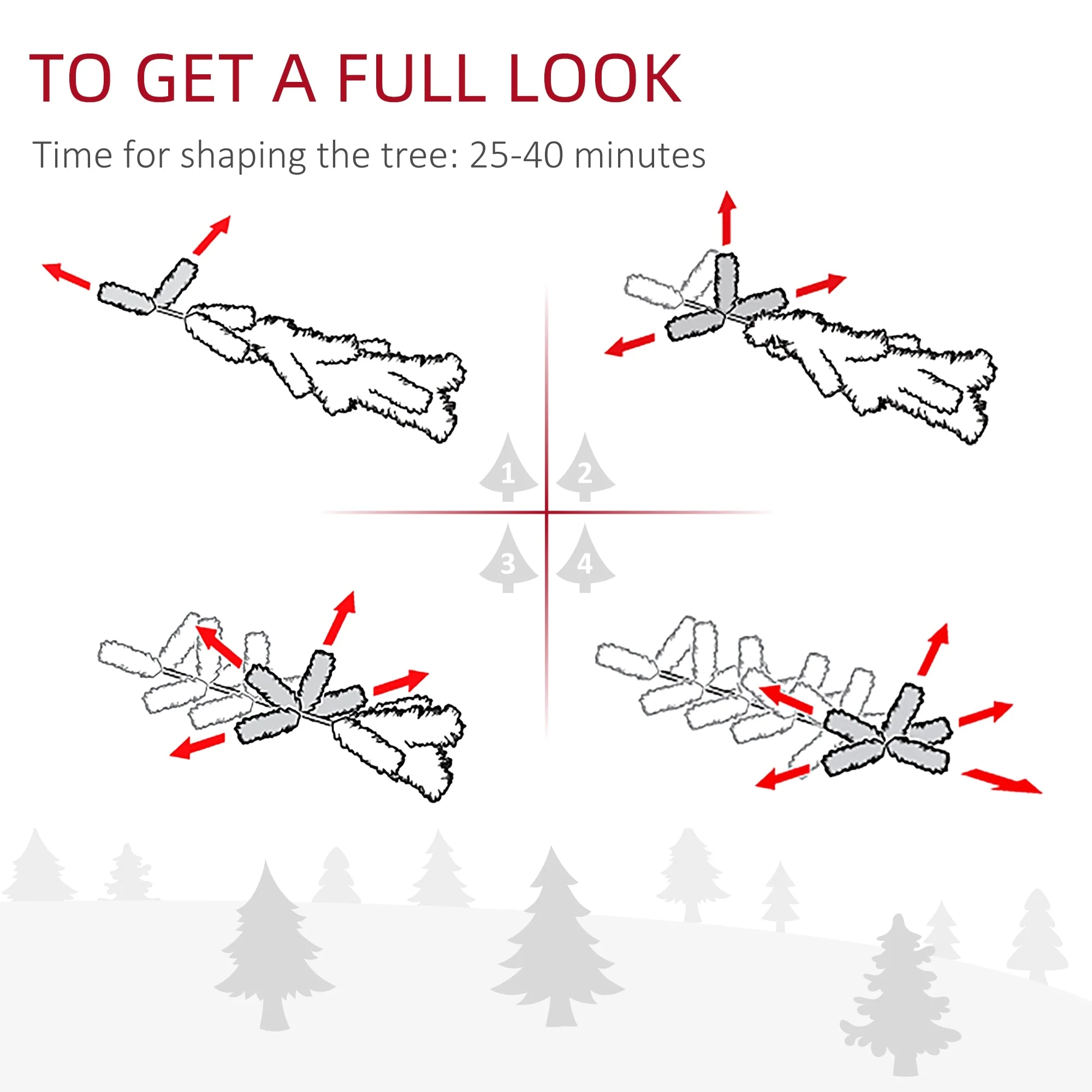 6' Tall Snow-Flocked Slim Artificial Christmas Tree with Realistic Branch Tips and Sturdy Metal Base