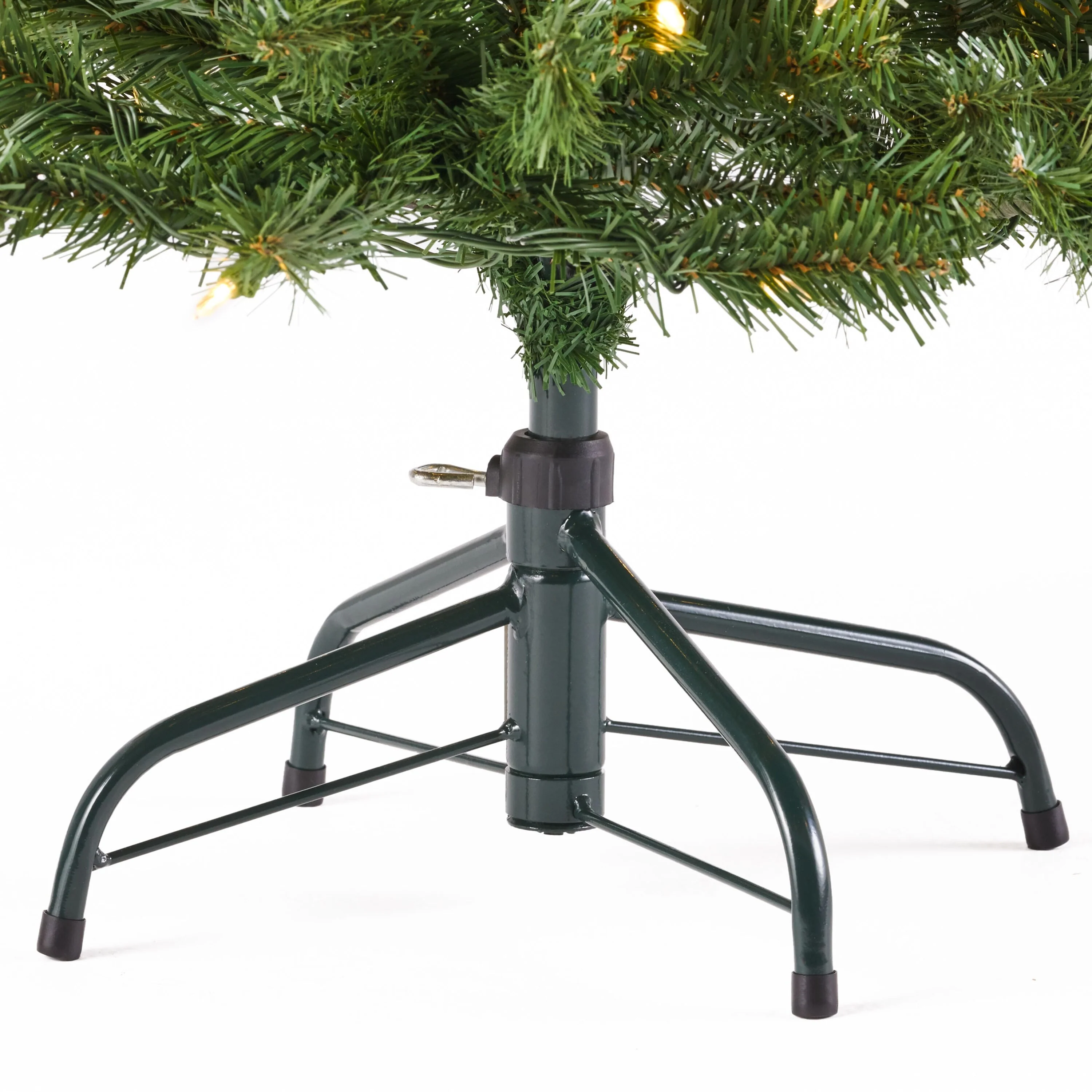 Eco-Friendly 4.5FT Pre-Lit Artificial Christmas Tree with 200 Clear LED Lights, Perfect for Small Spaces