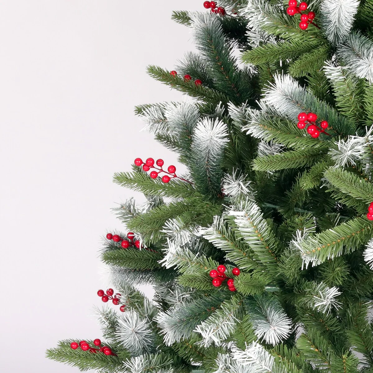 7.5FT Ultra-Realistic Flocked Artificial Christmas Tree with Hinged Branches and 1145 Tips