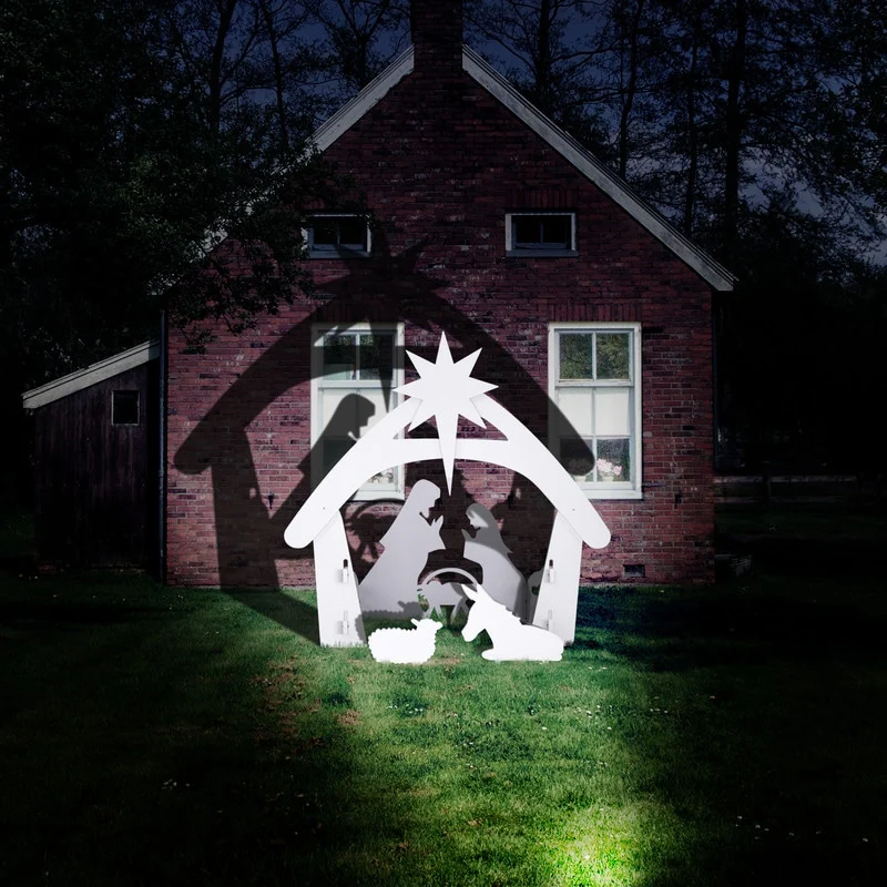 PVC Nativity Garden Jesus Decoration White