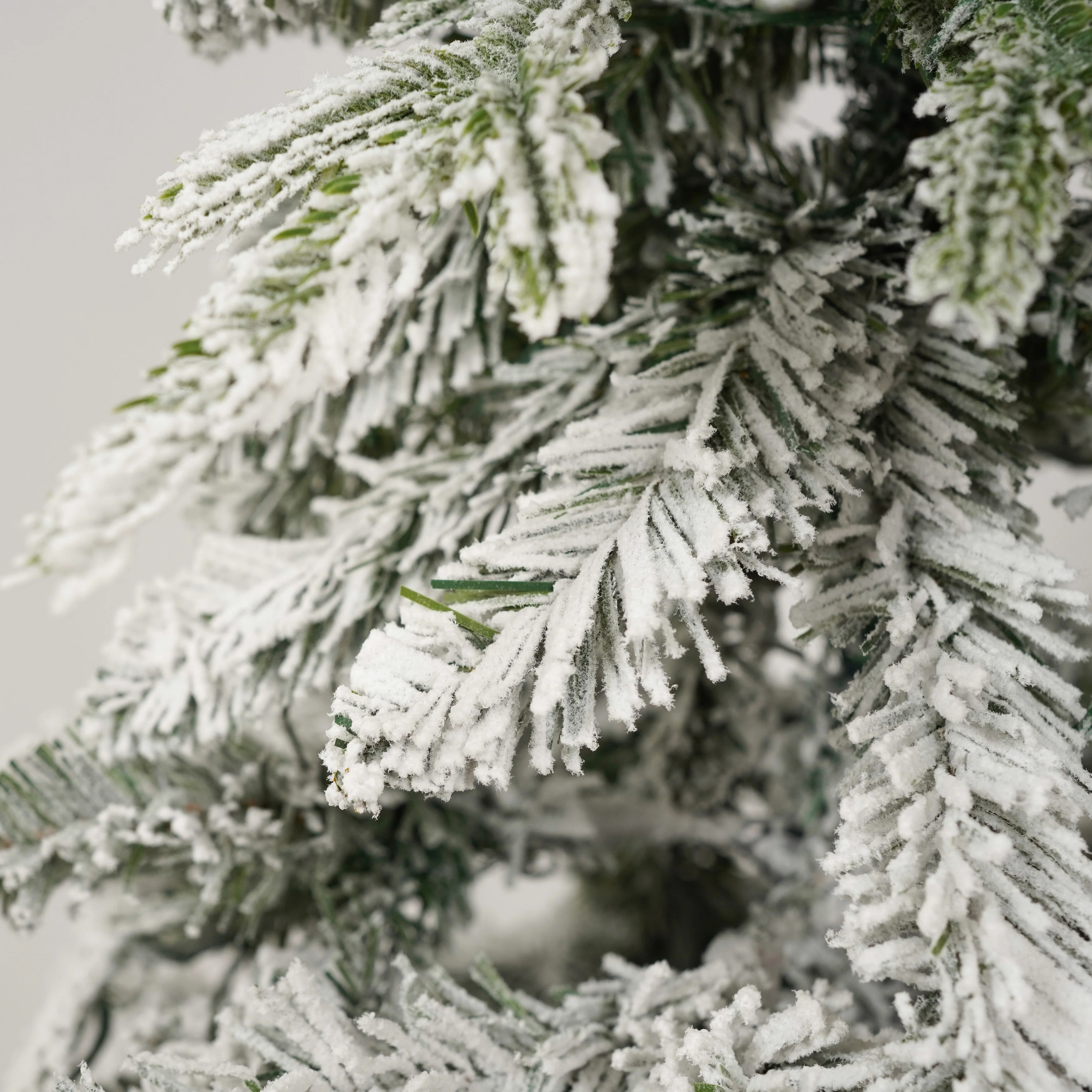4-Piece Pre-lit Artificial Christmas Tree Set with Warm White LED Lights, Wreath, Garland & 2 Entrance Trees for Festive
