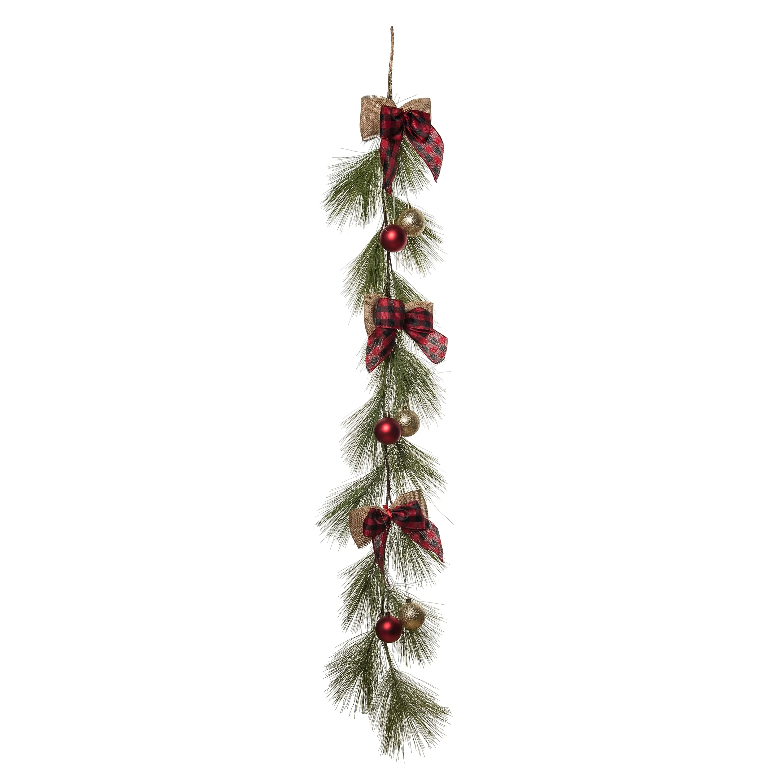 Transpac Artificial 59.06 in. Multicolor Christmas Festive Ornament Garland