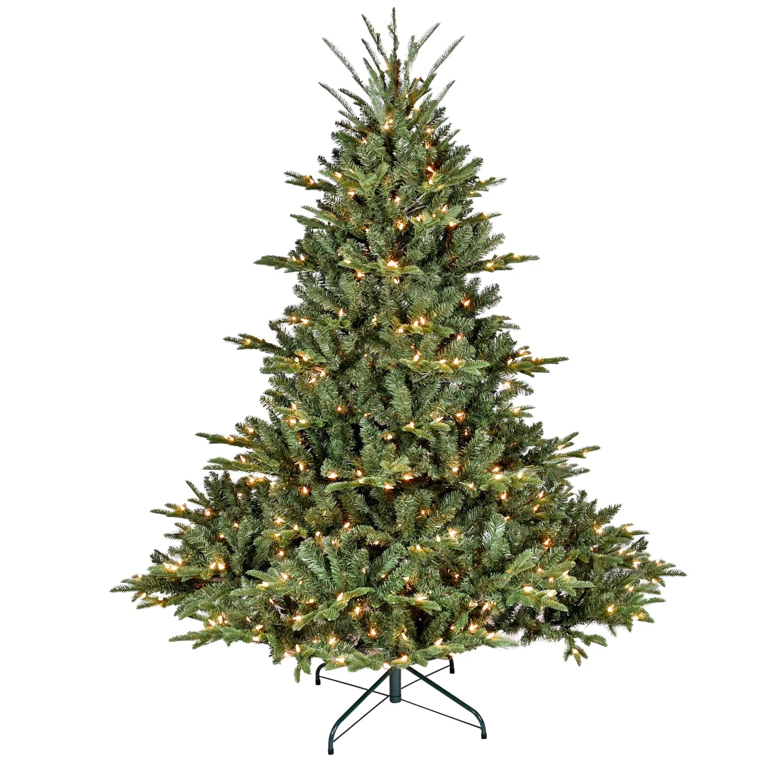 Premium 7FT Christmas Tree with Hinged Branches, Foldable Stand and PE PVC Construction, Holiday Party Atmosphere Decoration