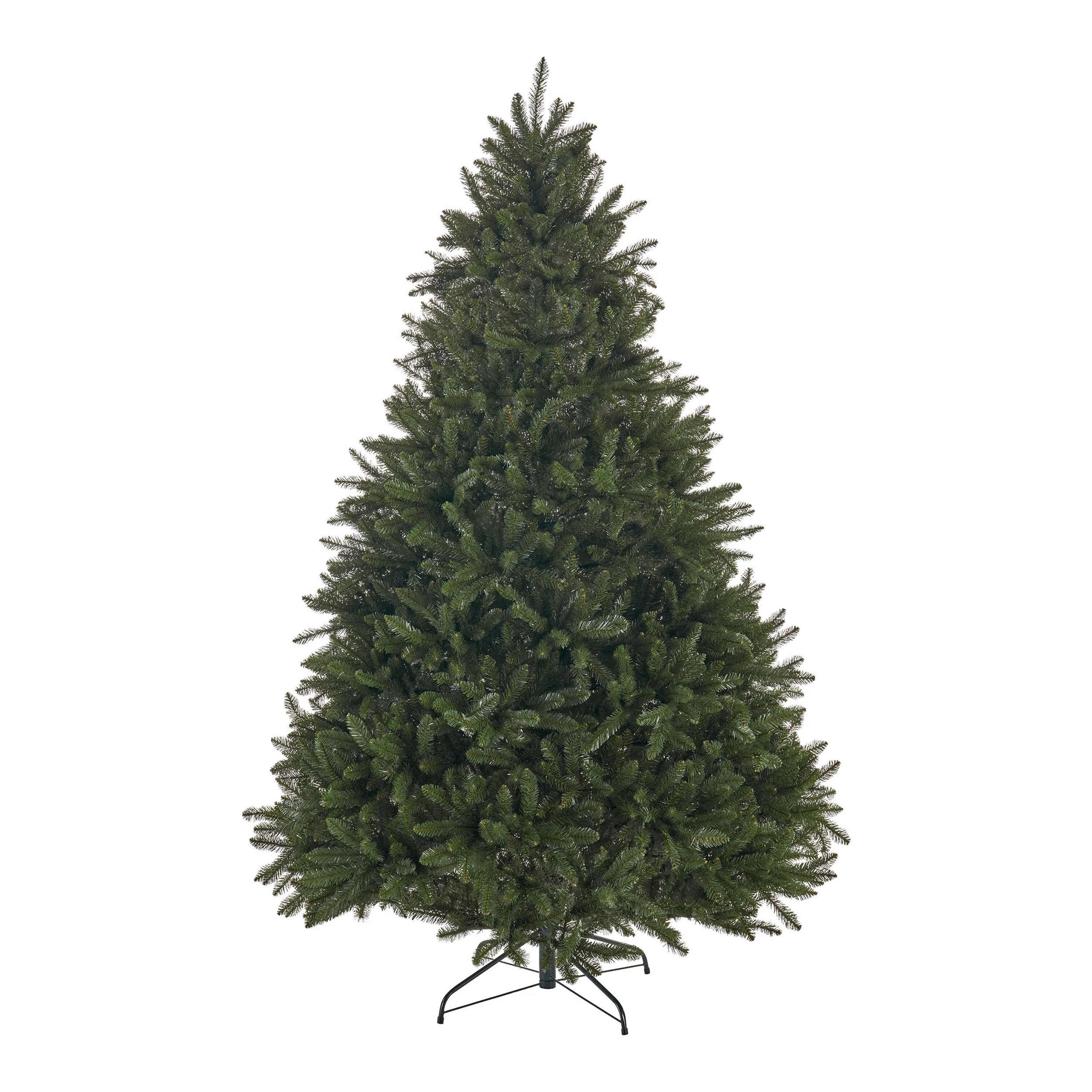 7.5' Hinged Norway Spruce Christmas Tree with 2559 Tips, Traditional Unlit Holiday Decor, Easy Assembly & Sturdy Base