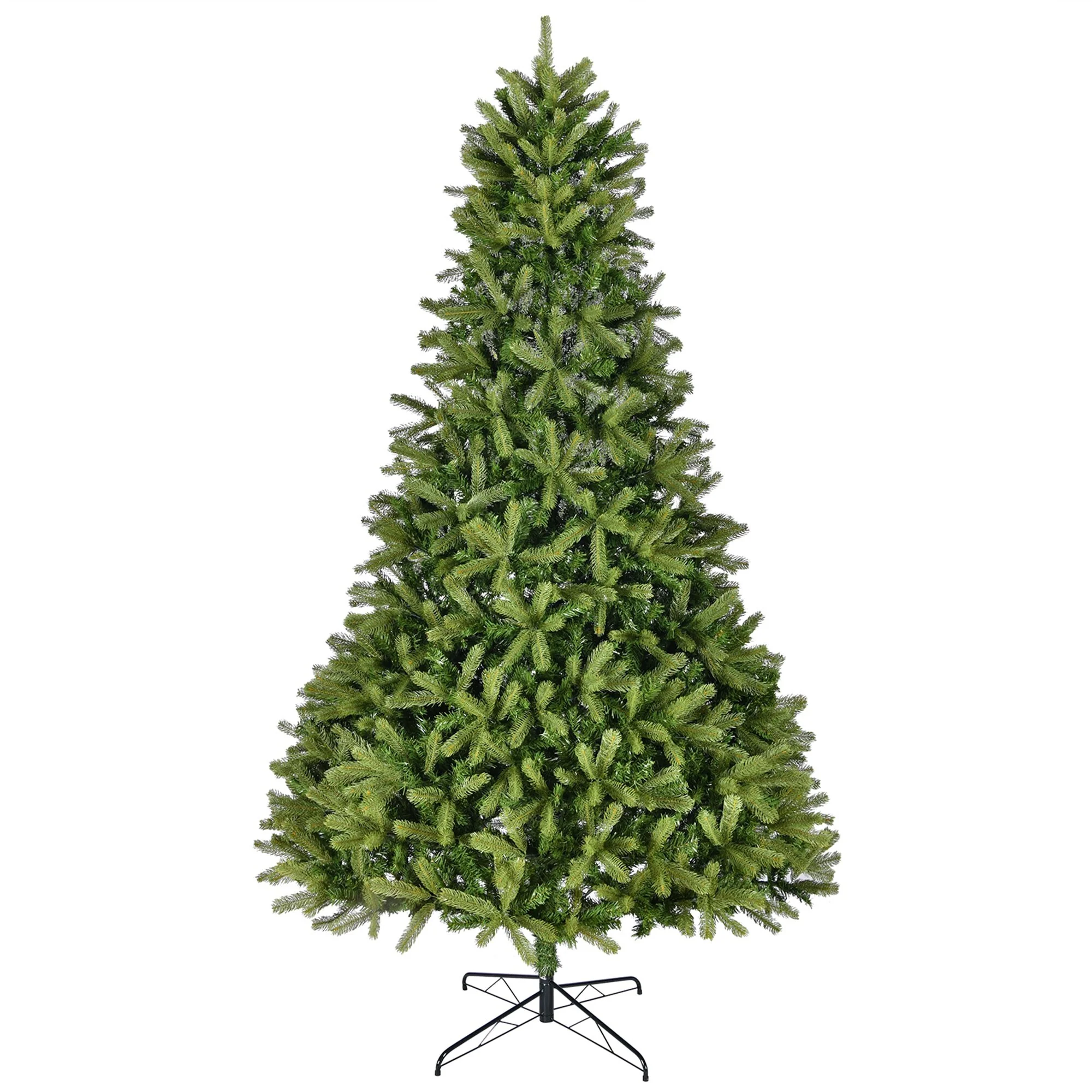 9Ft Premium PE & PVC Artificial Christmas Tree, Full Spruce Design with 2576 Branch Tips and Metal Stand