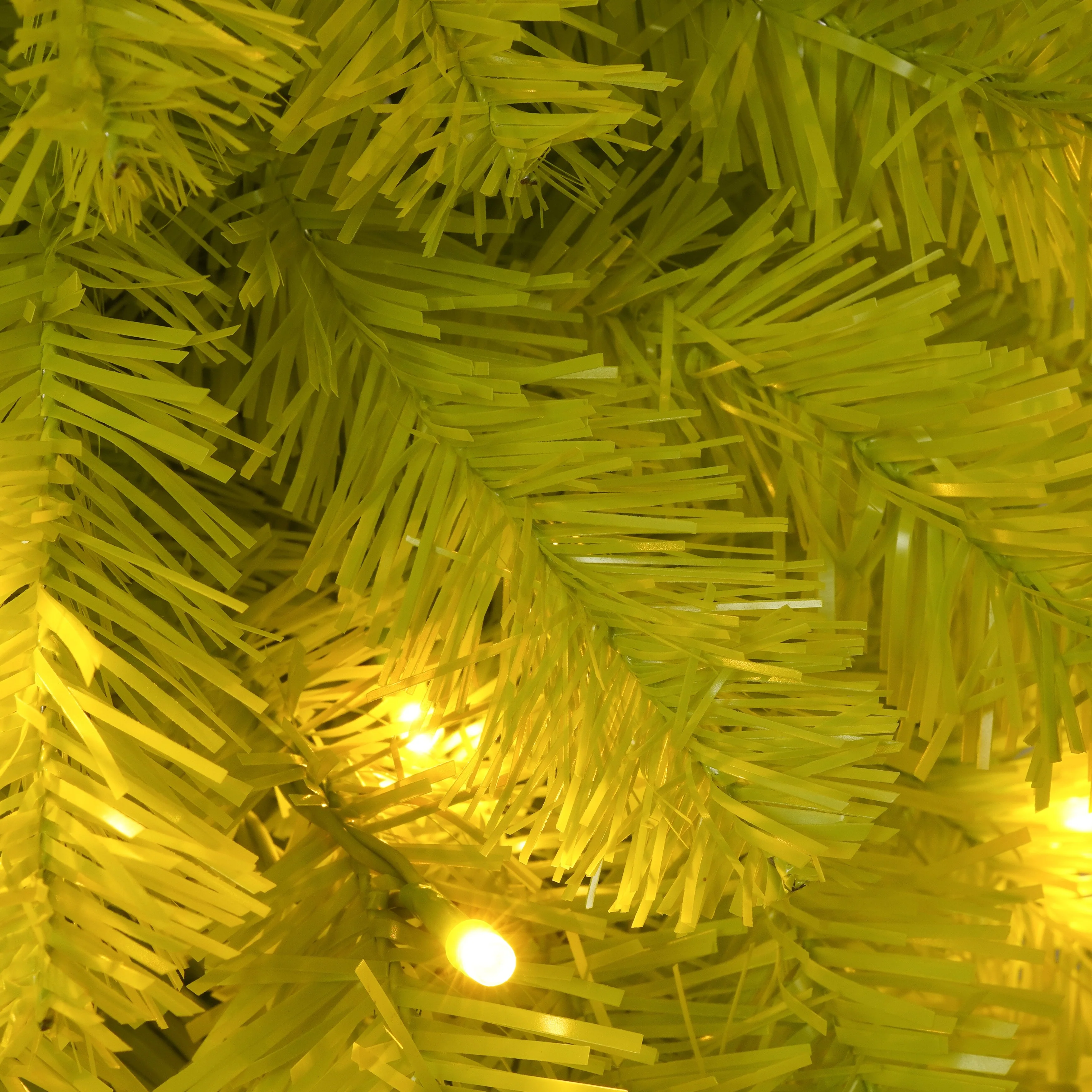 5FT Bent Top Santa Hat Christmas Tree, Artificial Fir with 100 Warm LEDs, Hinged Design for Easy Setup, 400 Branch Tips