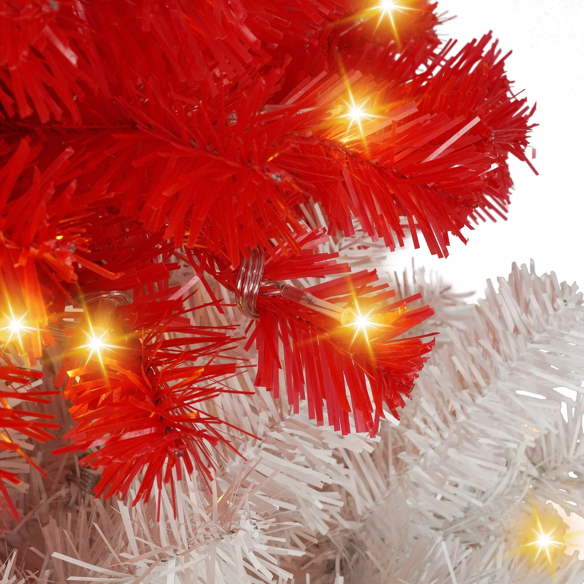 6FT Candy Cane Artificial Christmas Tree with 300 LED Lights and 900 Branch Tips