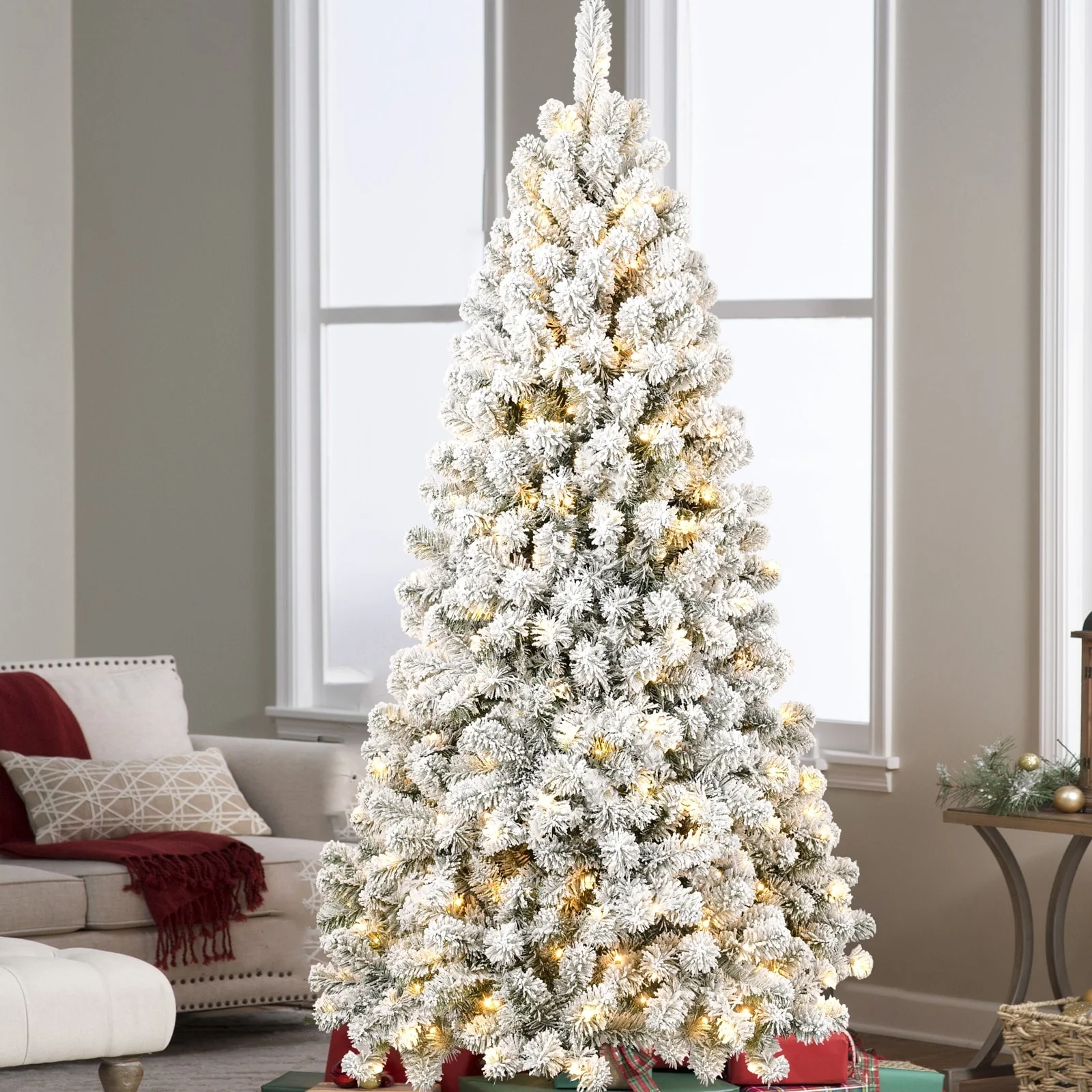 5FT Pre-Lit Christmas Tree with 200 Incandescent Lights and Memory Wire Branches