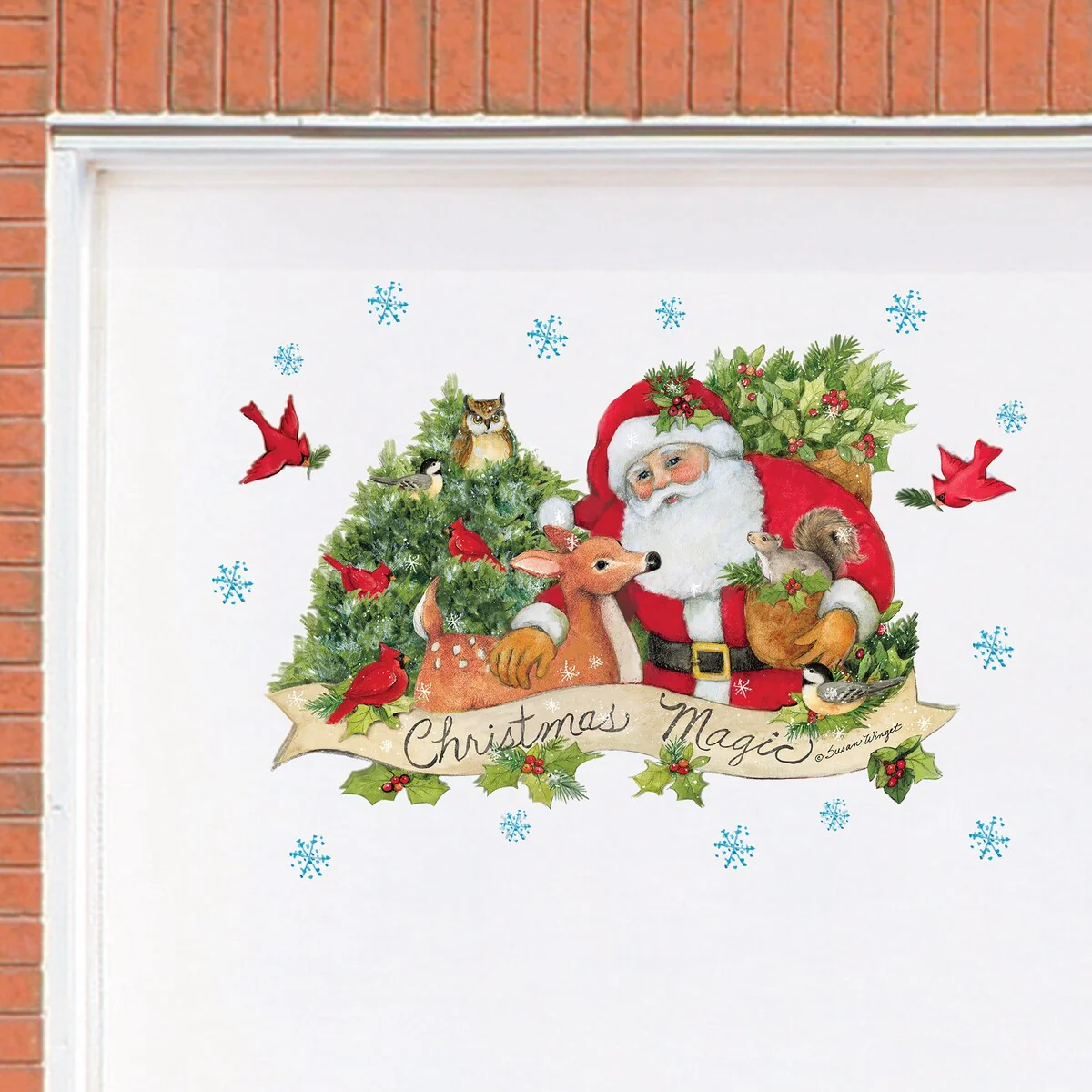 Santa Claus Christmas Magic Garage Door Magnets - Green - NO SIZE