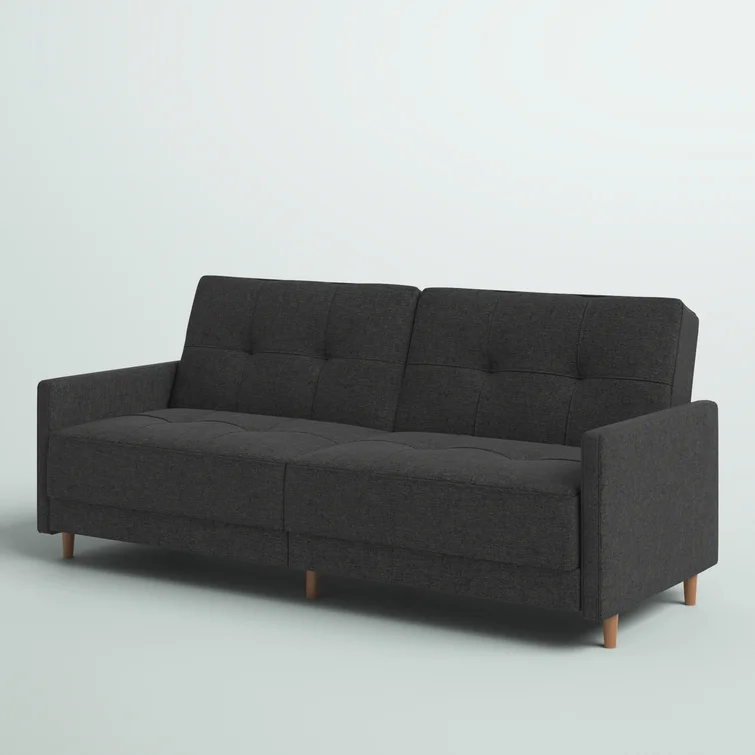 Besnard Twin 76'' Upholstered Cushioned Convertible Sofa