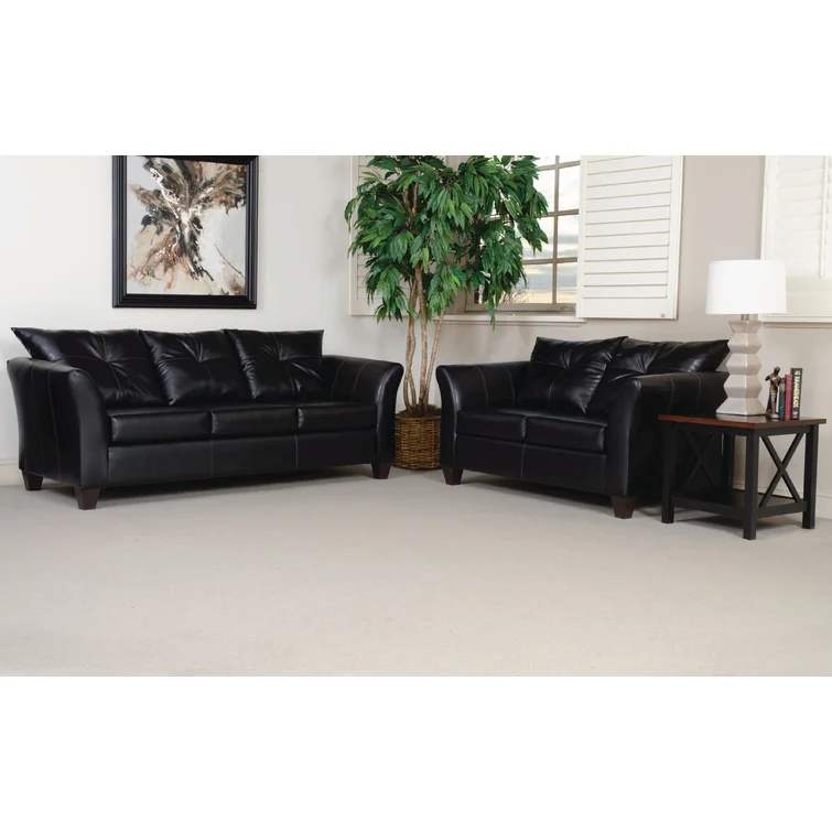 85'' Faux Leather Sofa