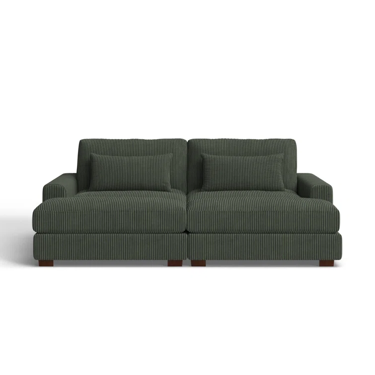 Mordecai 90'' Corduroy Sleeper Sofa