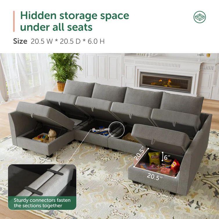Nikitas 4-Seater Modular Sofa Couch