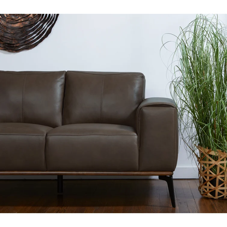 Conley 86'' Leather Sofa