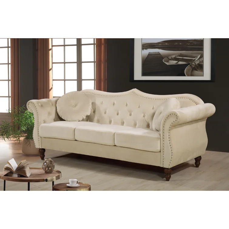 Evianna 79.5'' Velvet Sofa