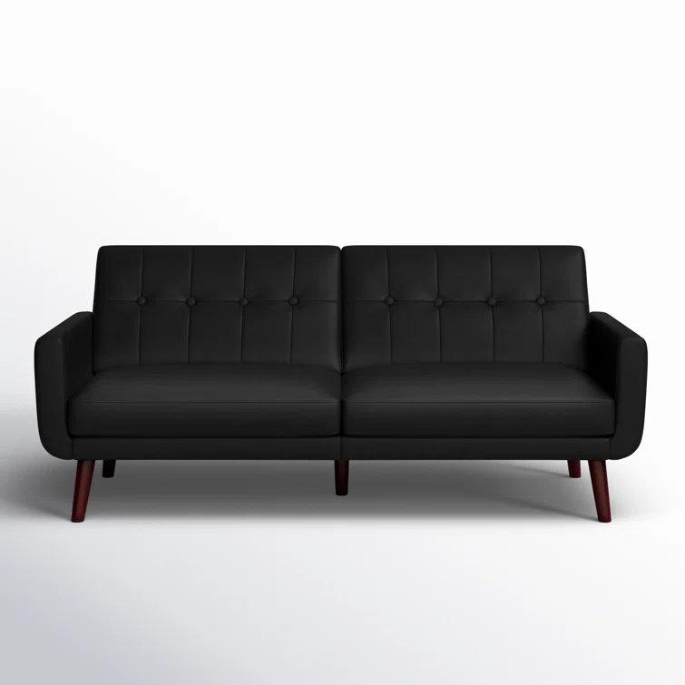 Gaige Twin 78.5'' Velvet Convertible Sofa