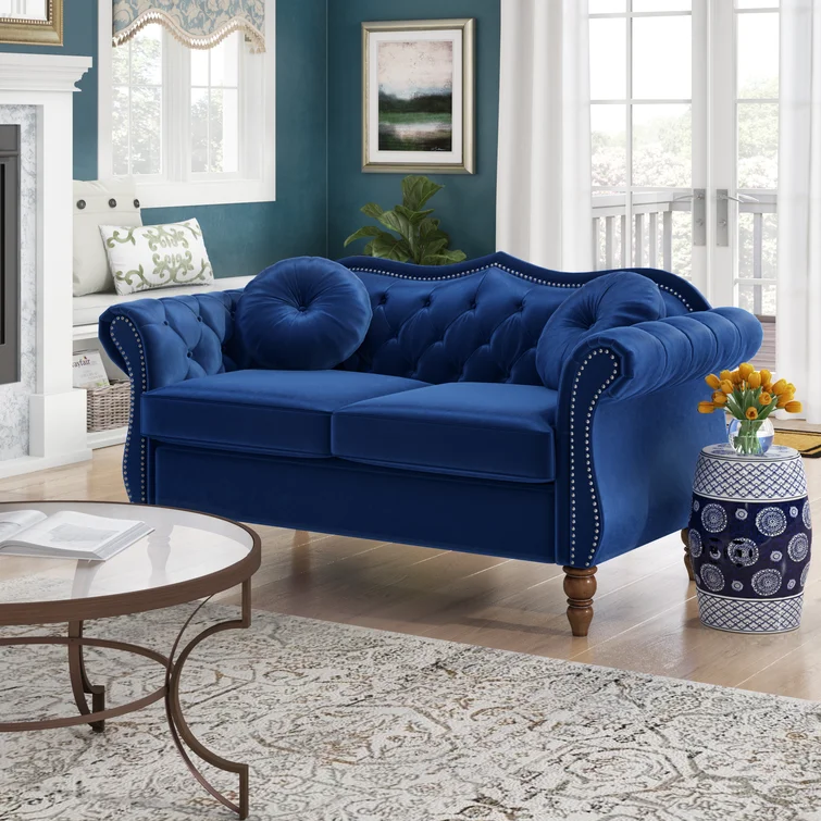 Evianna 65.5'' Velvet Loveseat