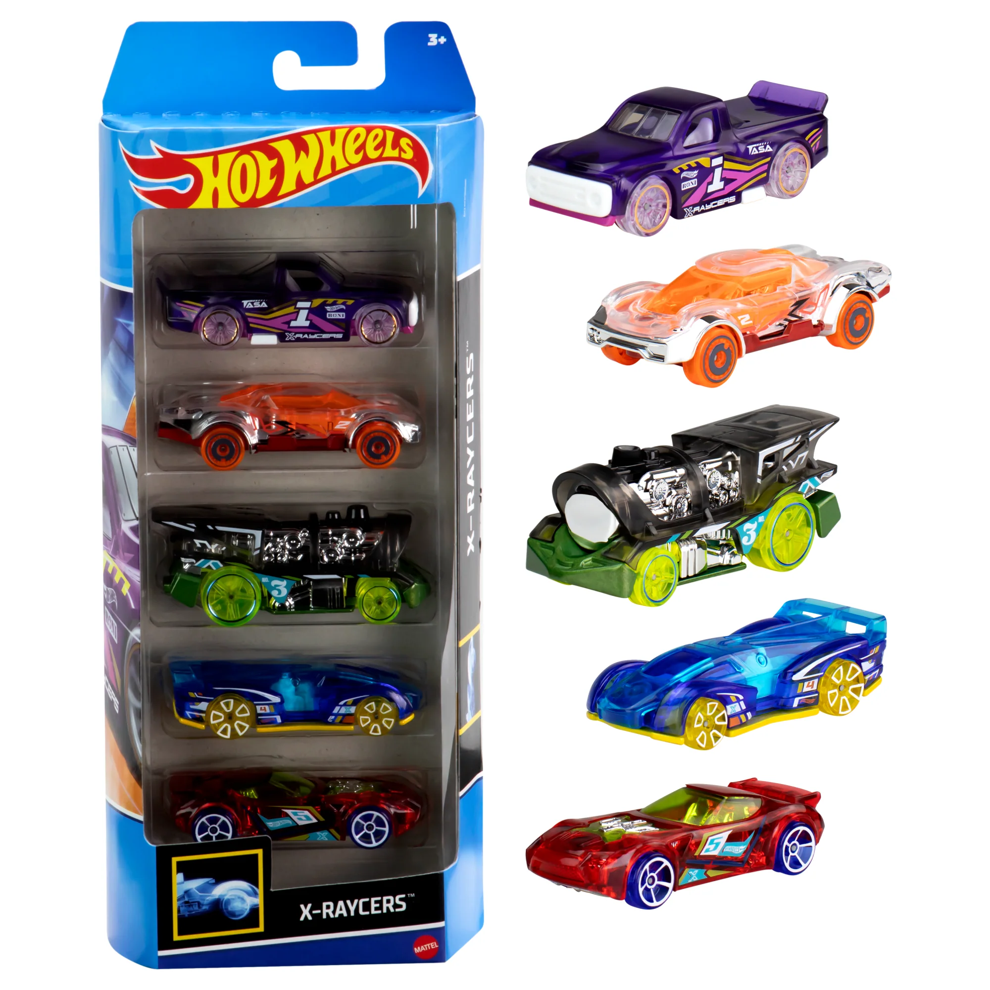 Hot Wheels Cars, 5-Pack Of Die-Cast Toy Cars Or Trucks in 1:64 Scale
