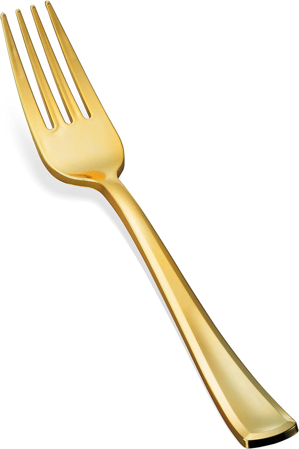 200 Gold Plastic Silverware Set - Plastic Gold Cutlery Set - Disposable Flatware Gold - 100 Gold Plastic Forks, 50 Gold Plastic Spoons, 50 Gold Cutlery Knives Heavy Duty Silverware for Party Bulk