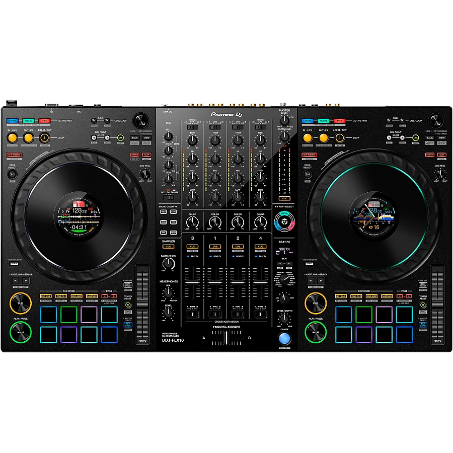 Pioneer DJ DDJ-FLX10 4-Channel Performance DJ Controller for rekordbox DJ and Serato DJ Pro Black
